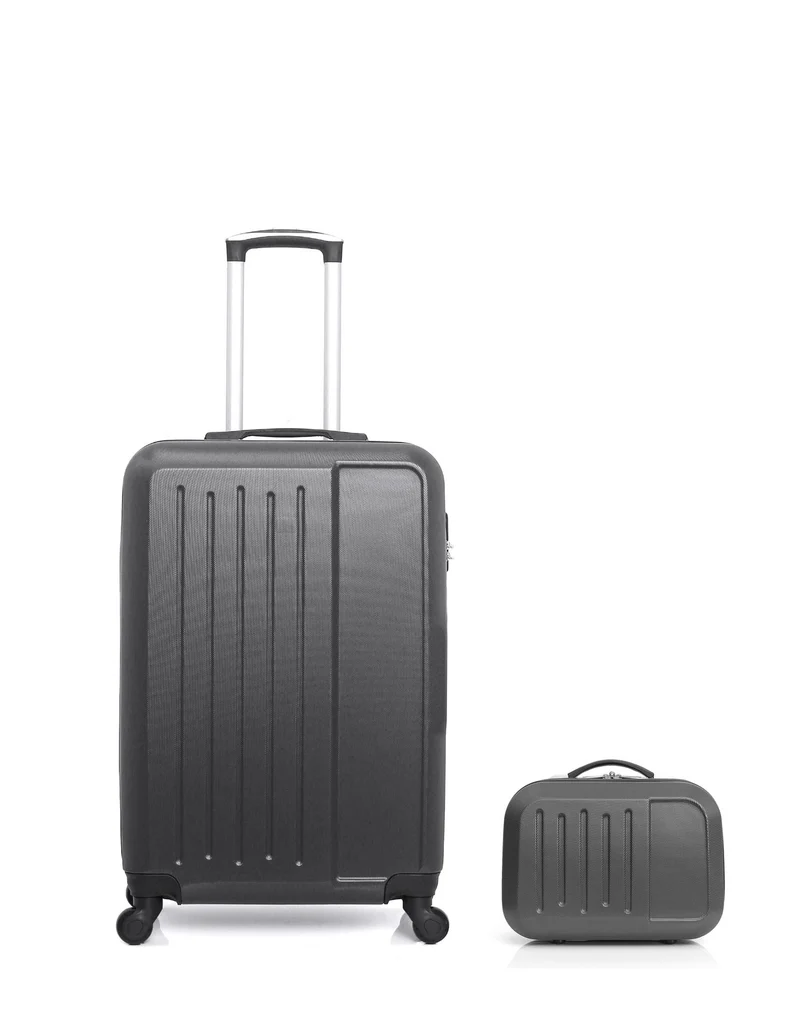 HERO – 2er-Pack – Mittelgroßer Koffer und Kosmetikkoffer VESUVIO