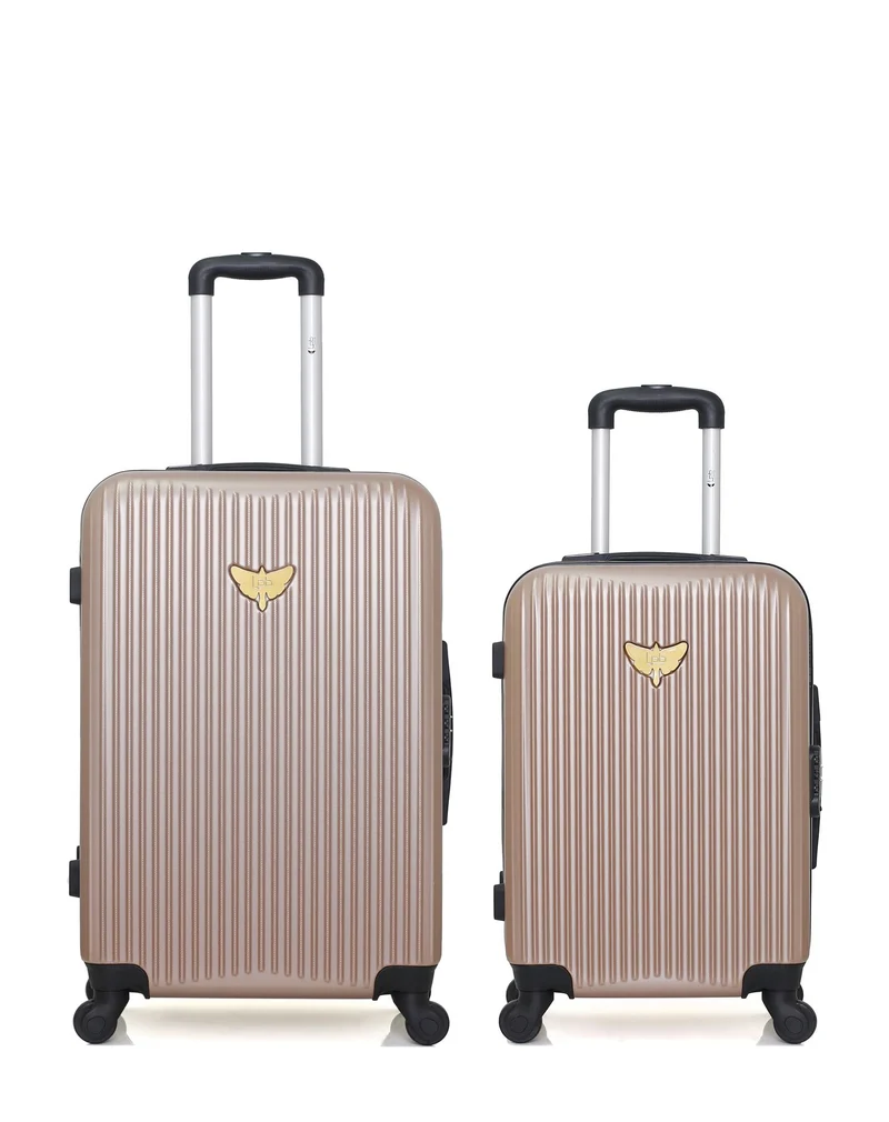LPB LUGGAGE – 2er-Pack – Mittelgroßer Koffer und Handgepäck AGATA