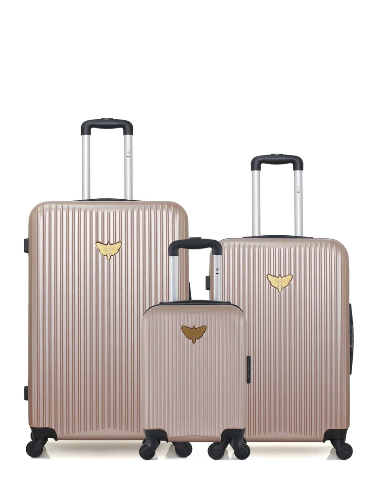 LPB LUGGAGE – 3er-Pack – Großer Koffer, mittelgroßer Koffer und Handgepäck XXX AGATA