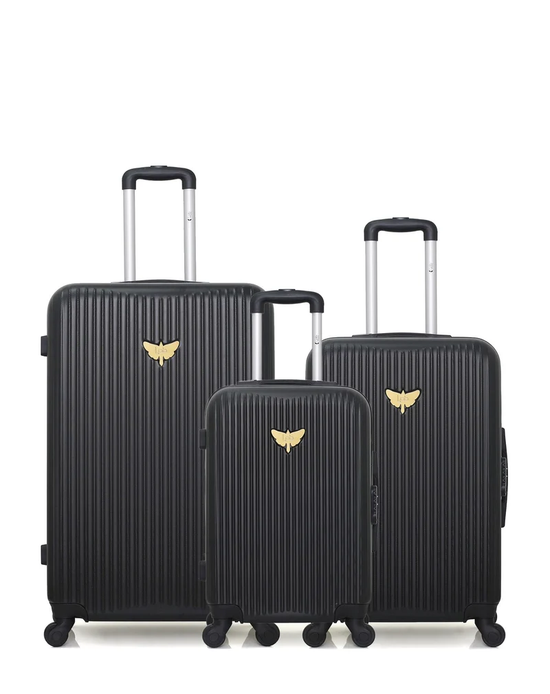 LPB LUGGAGE – 3er-Pack – Großer Koffer, mittelgroßer Koffer und Handgepäck AGATA