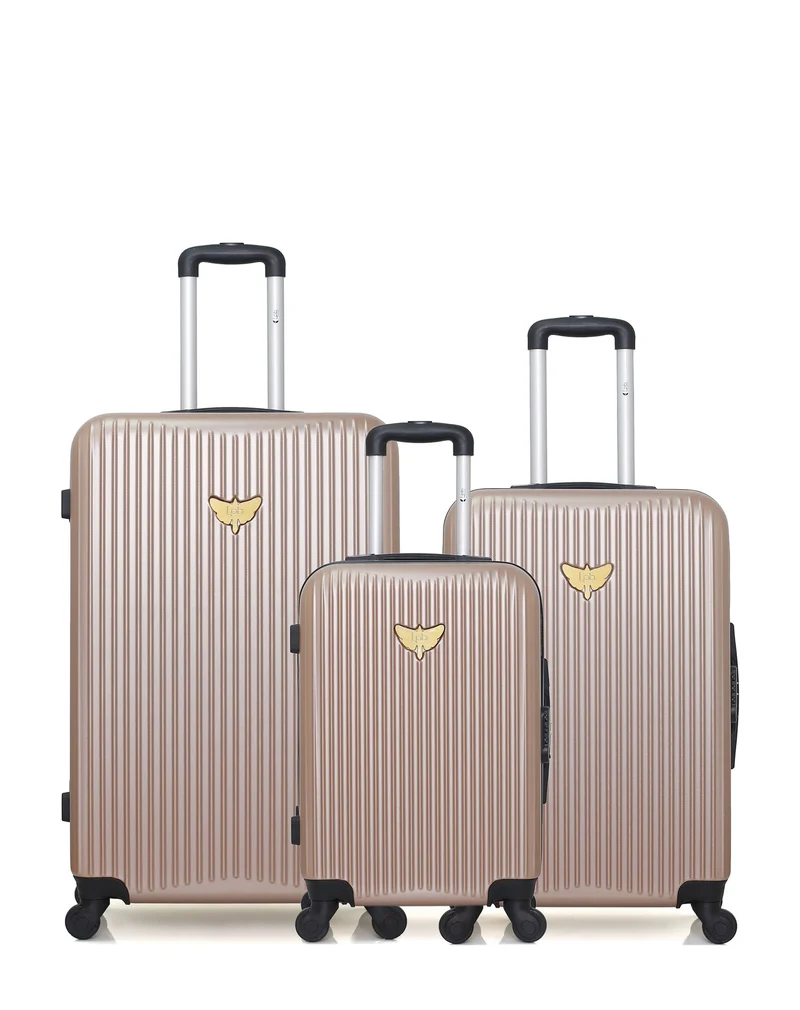 LPB LUGGAGE – 3er-Pack – Großer Koffer, mittelgroßer Koffer und Handgepäck AGATA