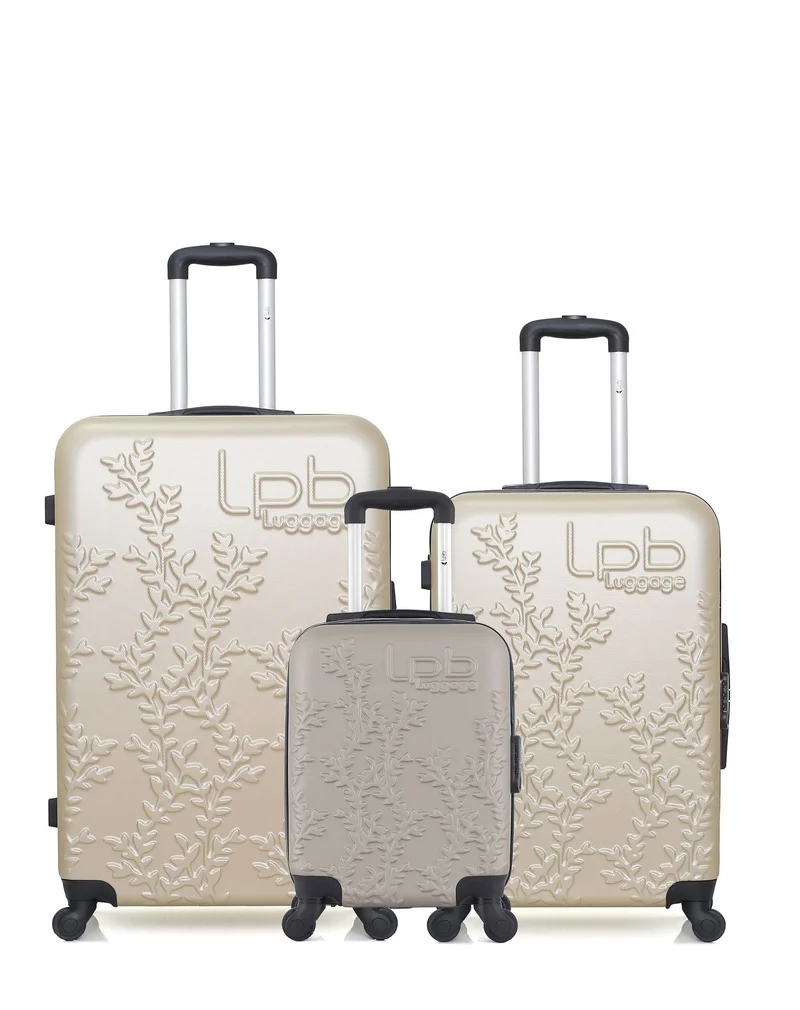 LPB LUGGAGE – 3er-Pack – Großer Koffer, mittelgroßer Koffer und Handgepäck XXS NAIS