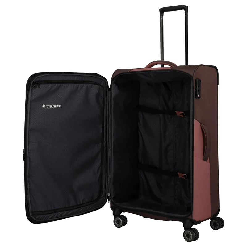 Travelite Viia - 4-Rollen-Trolley L 77 cm erw. (Frühlingsrose)