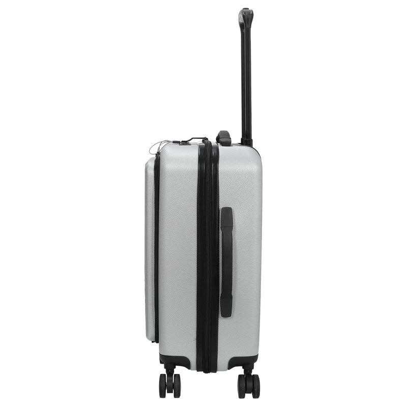 Valentino Bags Lexplor - 4-Rollen-Kabinentrolley mit Vortasche 14" 55 cm (silver)