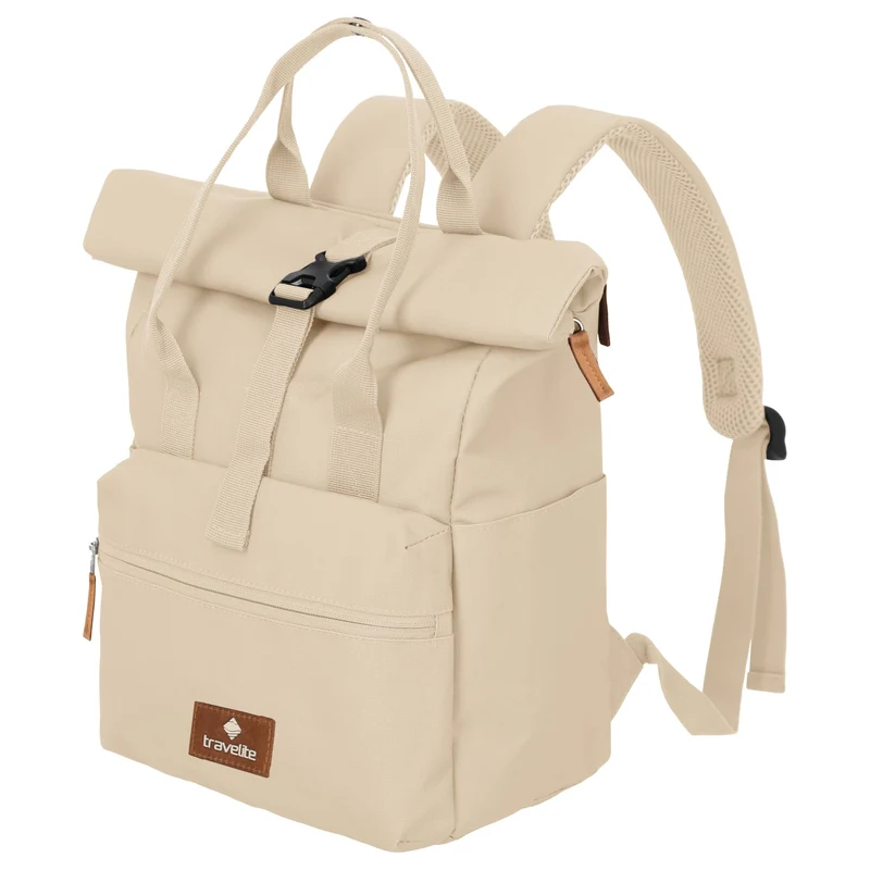 Travelite Basics Short Handle - Rolltop Rucksack 46 cm erw. (off-white)