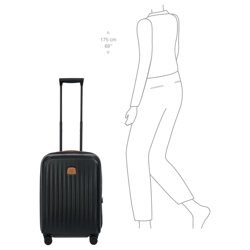 Brics Taormina - 4-Rollen-Kabinentrolley S 55 cm erw. USB (schwarz)
