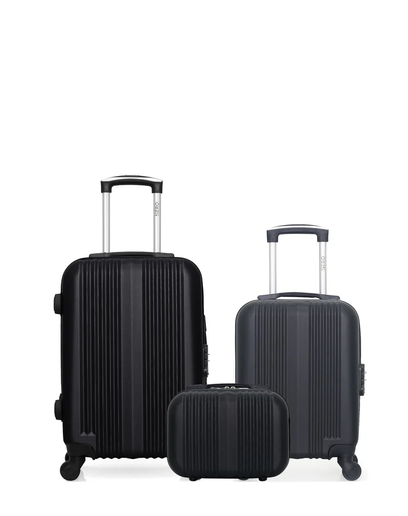 HERO - 3er-Pack - Handgepäck, Handgepäck XXS und Kosmetikkoffer LIPARI