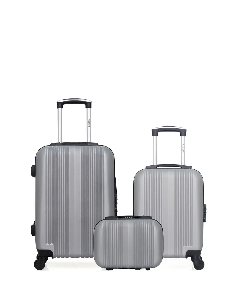 HERO - 3er-Pack - Handgepäck, Handgepäck XXS und Kosmetikkoffer LIPARI