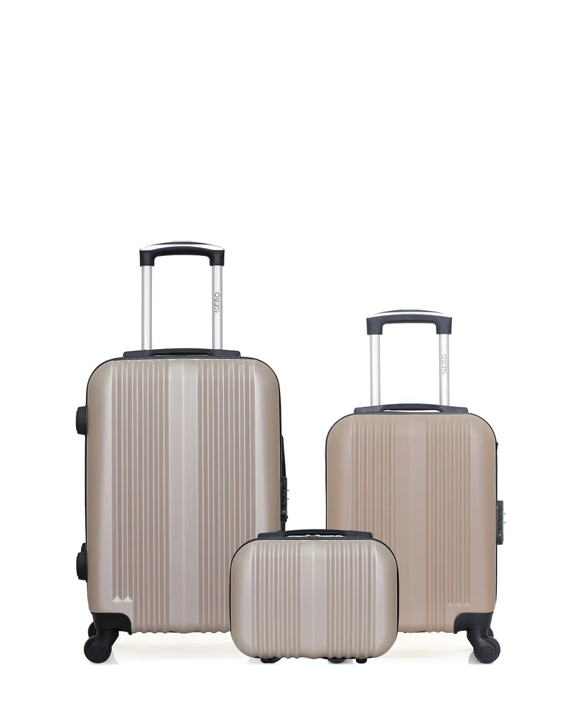 HERO - 3er-Pack - Handgepäck, Handgepäck XXS und Kosmetikkoffer LIPARI