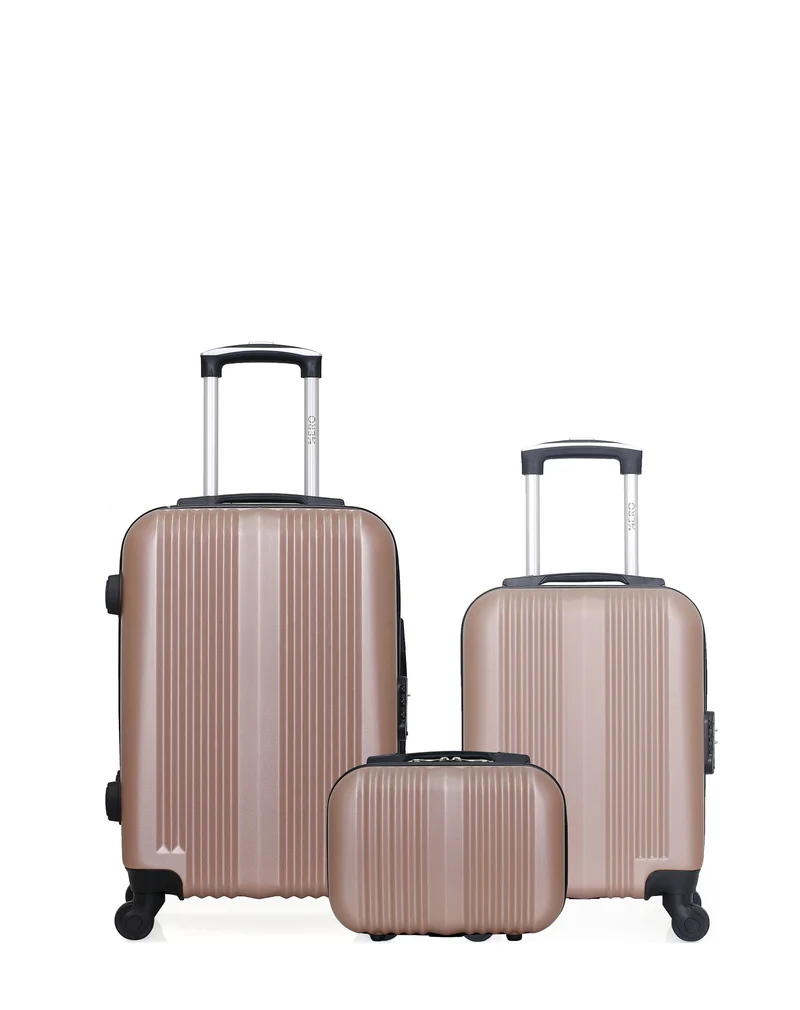 HERO - 3er-Pack - Handgepäck, Handgepäck XXS und Kosmetikkoffer LIPARI