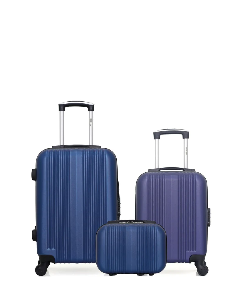 HERO - 3er-Pack - Handgepäck, Handgepäck XXS und Kosmetikkoffer LIPARI