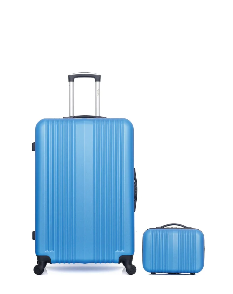 HERO – 2er-Pack – Großer Koffer und Kosmetikkoffer LIPARI