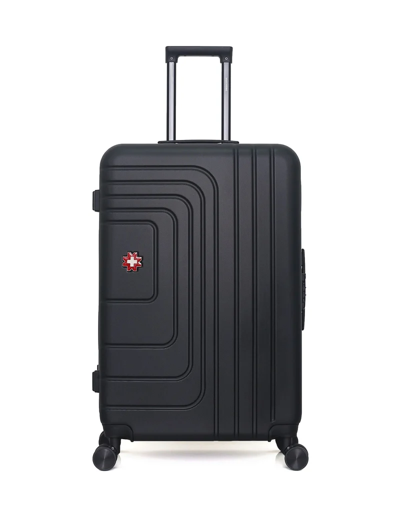 SWISS KOPPER – 4er-Pack – Großer Koffer, mittelgroßer Koffer, Handgepäck XXS und Kosmetikkoffer RUTI