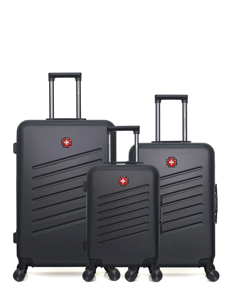 SWISS KOPPER – 3er-Pack – Großer Koffer, mittelgroßer Koffer und Handgepäck ZURICH