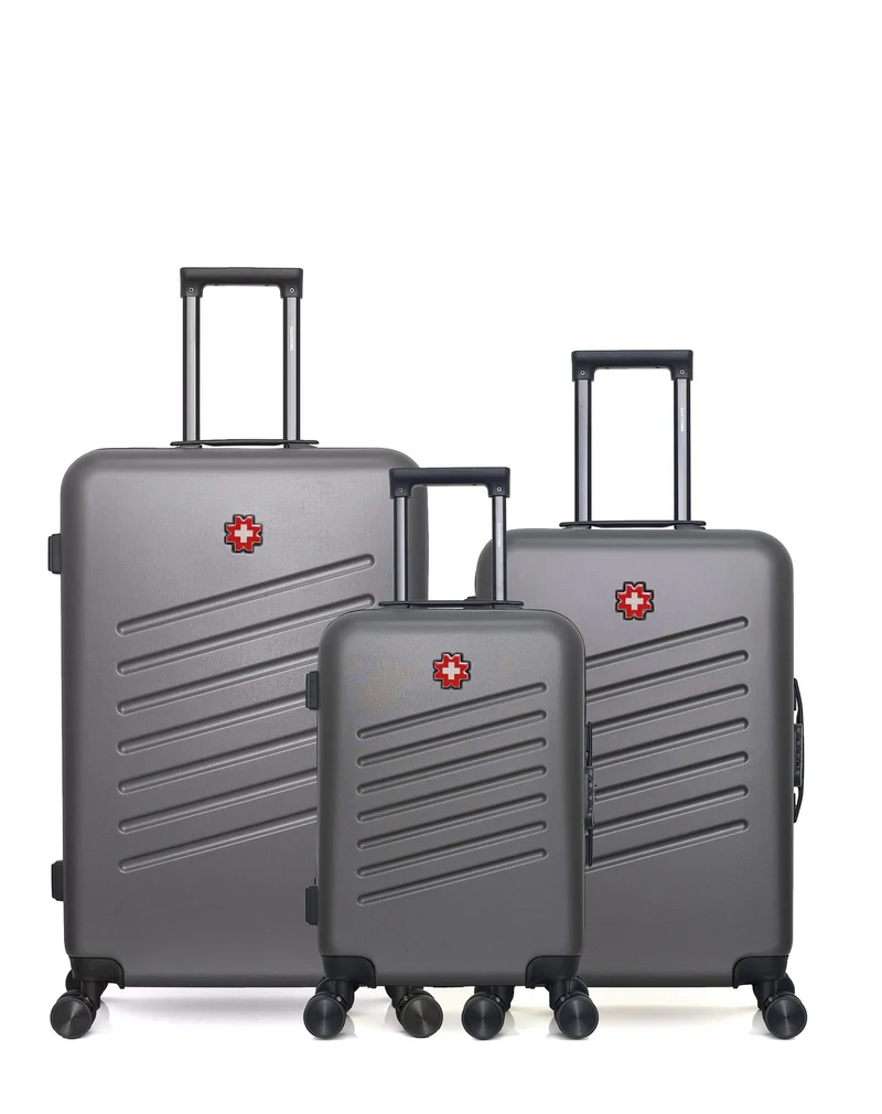 SWISS KOPPER – 3er-Pack – Großer Koffer, mittelgroßer Koffer und Handgepäck ZURICH