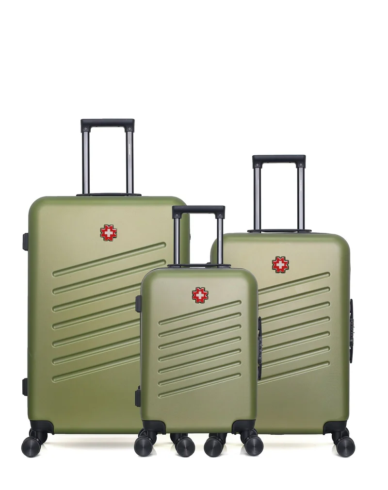 SWISS KOPPER – 3er-Pack – Großer Koffer, mittelgroßer Koffer und Handgepäck ZURICH