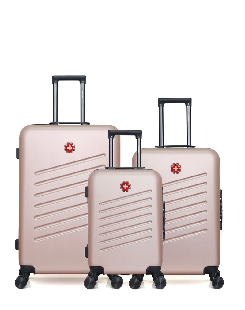 SWISS KOPPER – 3er-Pack – Großer Koffer, mittelgroßer Koffer und Handgepäck ZURICH