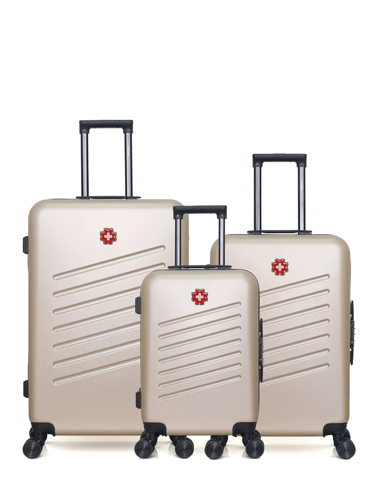 SWISS KOPPER – 3er-Pack – Großer Koffer, mittelgroßer Koffer und Handgepäck ZURICH