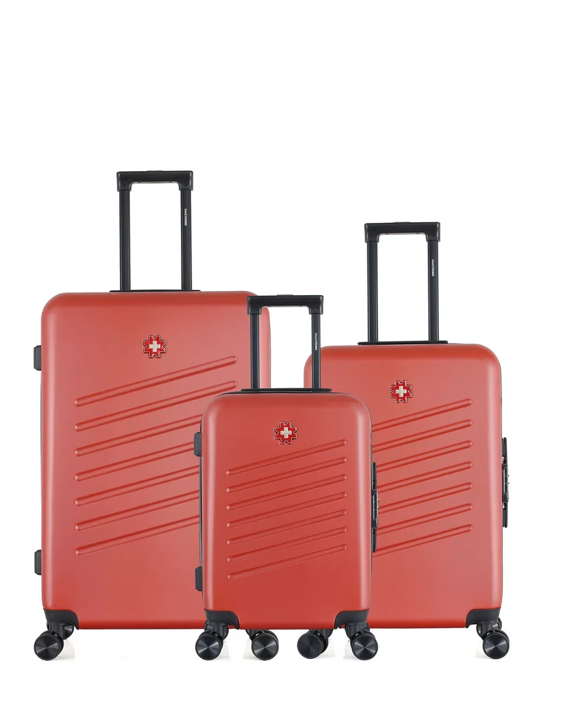 SWISS KOPPER – 3er-Pack – Großer Koffer, mittelgroßer Koffer und Handgepäck ZURICH