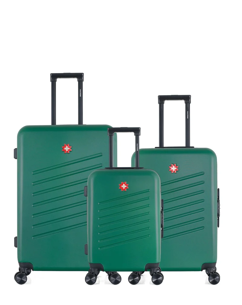 SWISS KOPPER – 3er-Pack – Großer Koffer, mittelgroßer Koffer und Handgepäck ZURICH