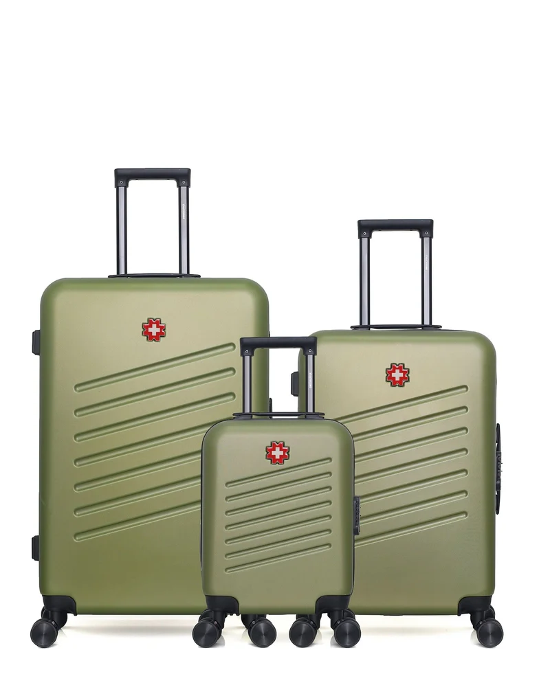 SWISS KOPPER – 3er-Pack – Großer Koffer, mittelgroßer Koffer und Handgepäck XXS ZURICH