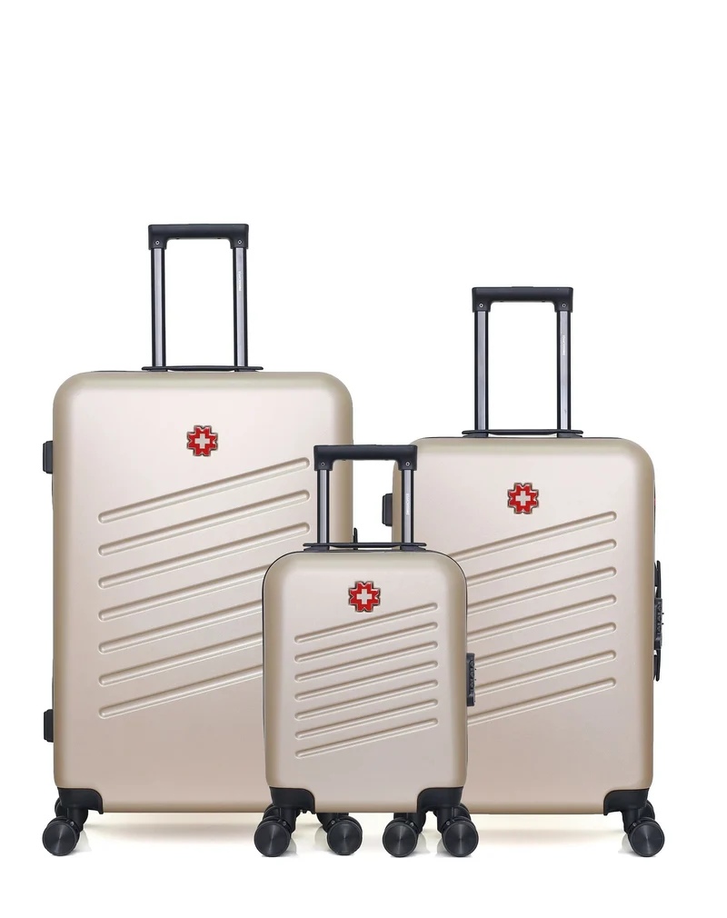 SWISS KOPPER – 3er-Pack – Großer Koffer, mittelgroßer Koffer und Handgepäck XXS ZURICH