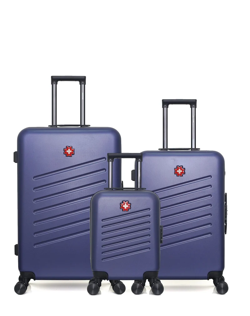 SWISS KOPPER – 3er-Pack – Großer Koffer, mittelgroßer Koffer und Handgepäck XXS ZURICH