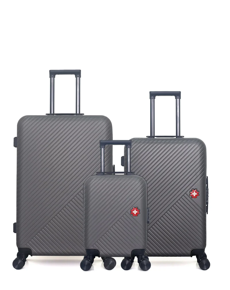 SWISS KOPPER – 3er-Pack – Großer Koffer, mittelgroßer Koffer und Handgepäck XXS SPIEZ