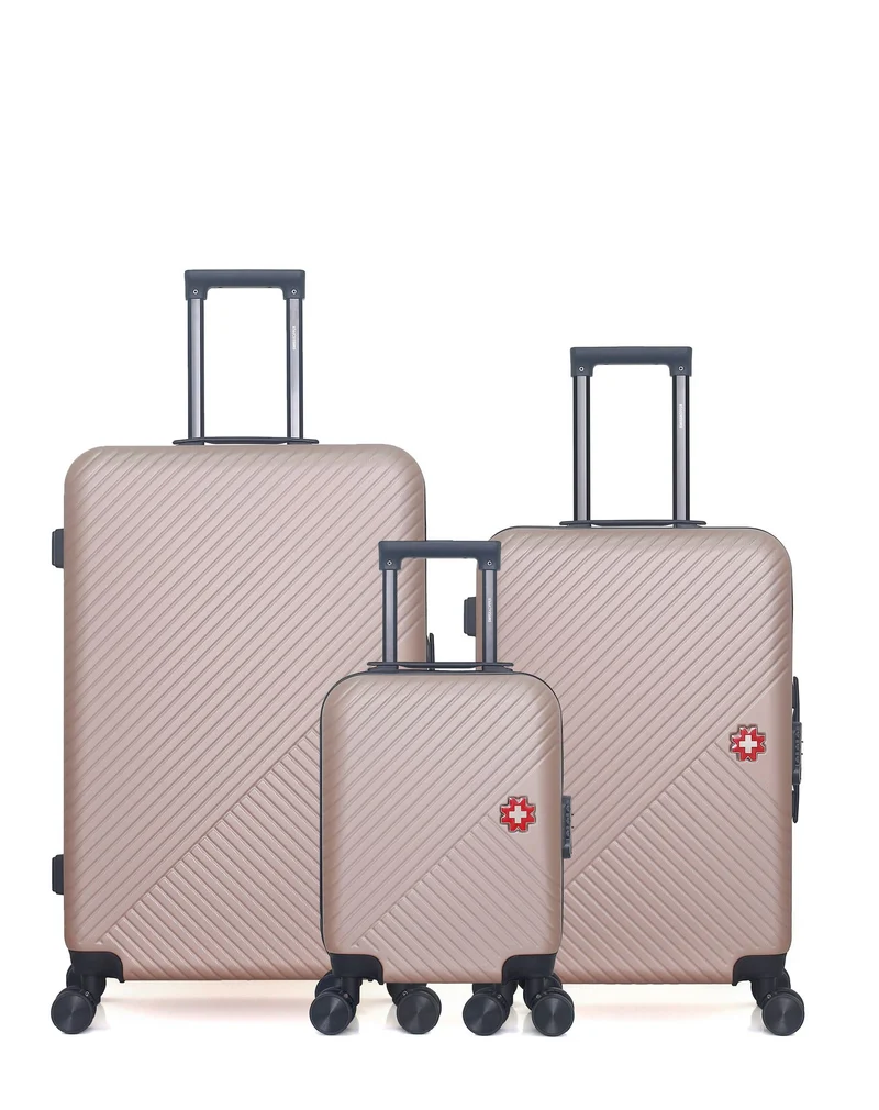 SWISS KOPPER – 3er-Pack – Großer Koffer, mittelgroßer Koffer und Handgepäck XXS SPIEZ