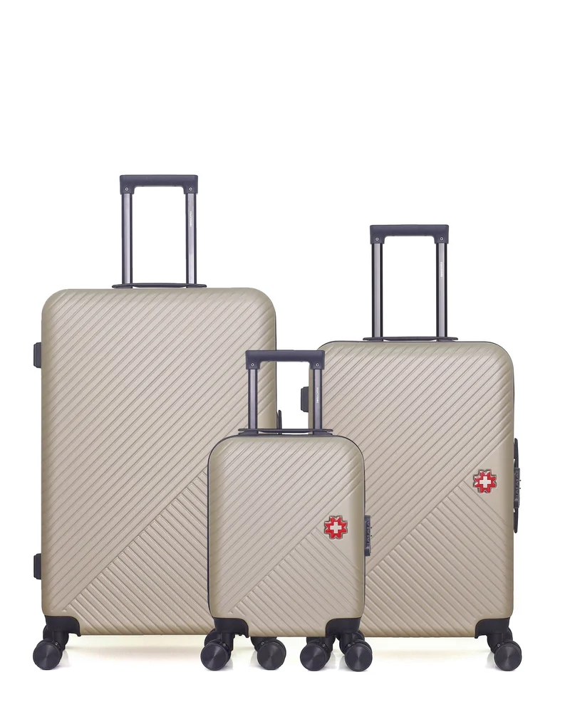 SWISS KOPPER – 3er-Pack – Großer Koffer, mittelgroßer Koffer und Handgepäck XXS SPIEZ