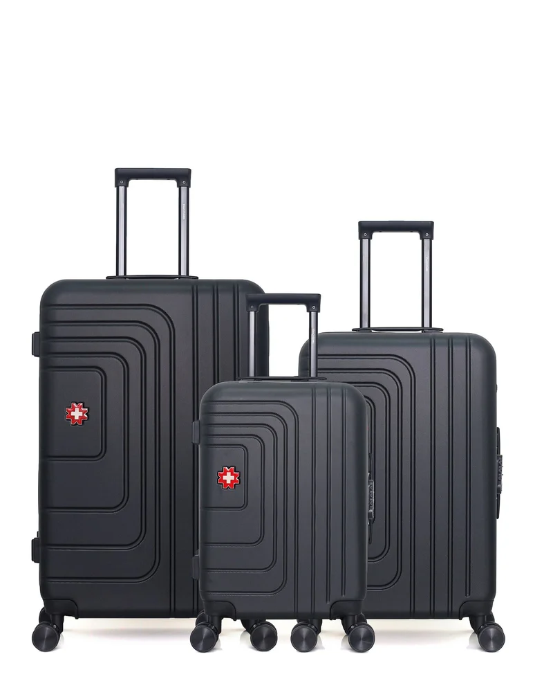 SWISS KOPPER – 3er-Pack – Großer Koffer, mittelgroßer Koffer und Handgepäck RUTI