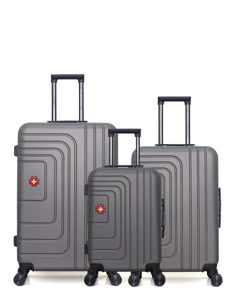 SWISS KOPPER – 3er-Pack – Großer Koffer, mittelgroßer Koffer und Handgepäck RUTI