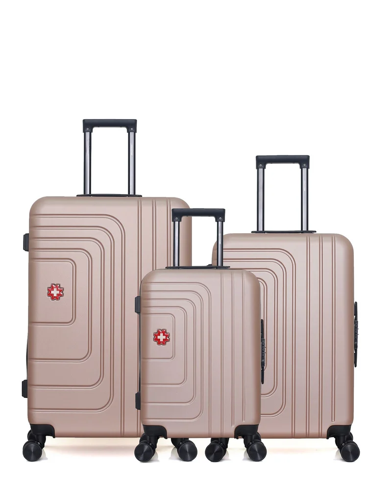 SWISS KOPPER – 3er-Pack – Großer Koffer, mittelgroßer Koffer und Handgepäck RUTI