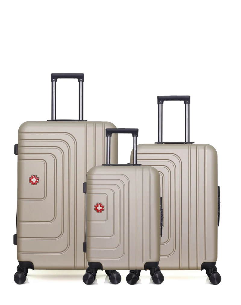 SWISS KOPPER – 3er-Pack – Großer Koffer, mittelgroßer Koffer und Handgepäck RUTI