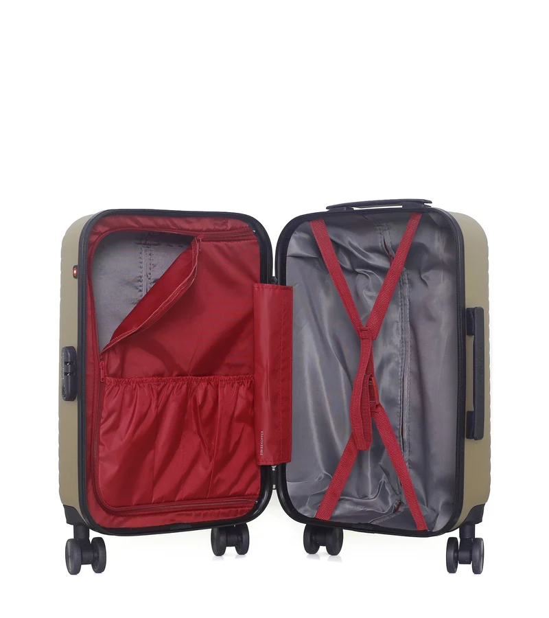 SWISS KOPPER – 3er-Pack – Großer Koffer, Handgepäck und Kosmetikkoffer SPIEZ