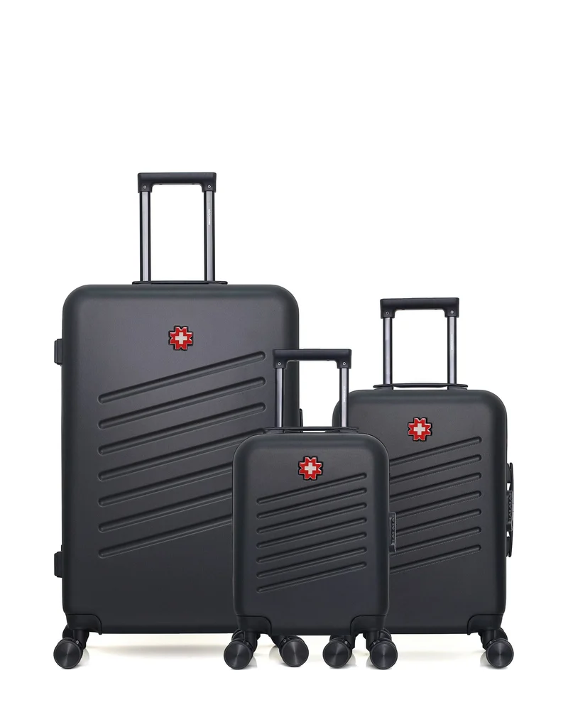 SWISS KOPPER – 3er-Pack – Großer Koffer, Handgepäck und Handgepäck XXS ZURICH