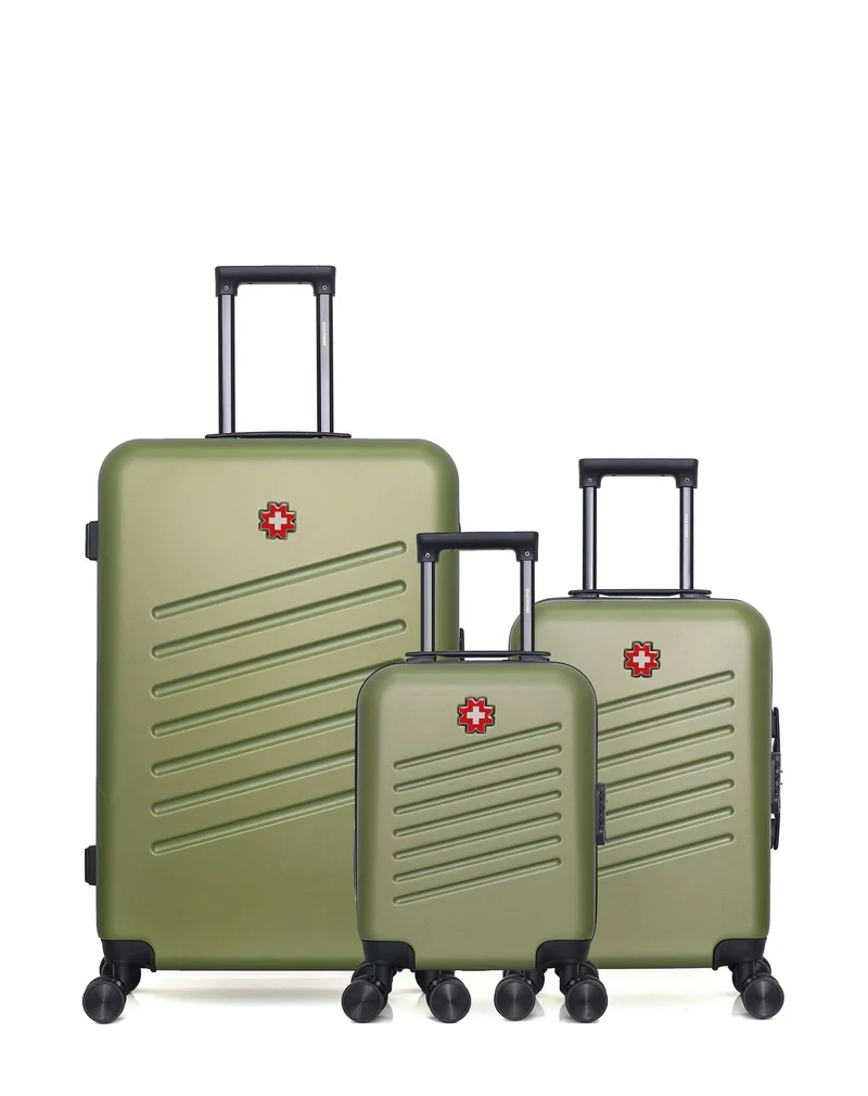 SWISS KOPPER – 3er-Pack – Großer Koffer, Handgepäck und Handgepäck XXS ZURICH