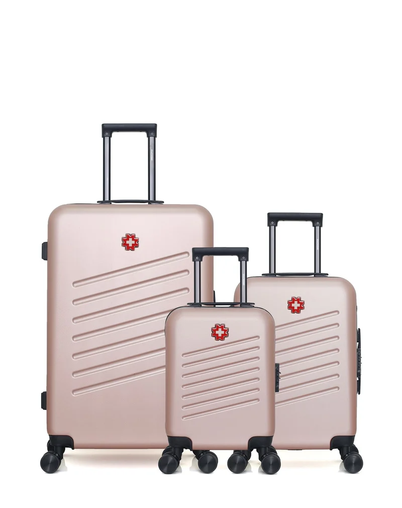 SWISS KOPPER – 3er-Pack – Großer Koffer, Handgepäck und Handgepäck XXS ZURICH