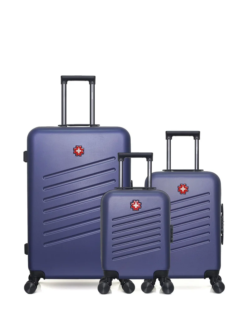 SWISS KOPPER – 3er-Pack – Großer Koffer, Handgepäck und Handgepäck XXS ZURICH