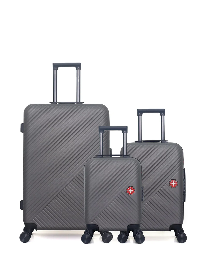 SWISS KOPPER – 3er-Pack – Großer Koffer, Handgepäck und Handgepäck XXS SPIEZ