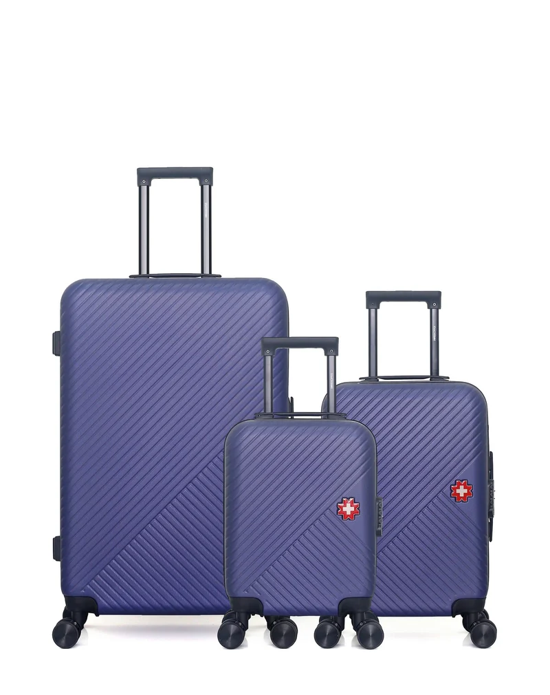 SWISS KOPPER – 3er-Pack – Großer Koffer, Handgepäck und Handgepäck XXS SPIEZ