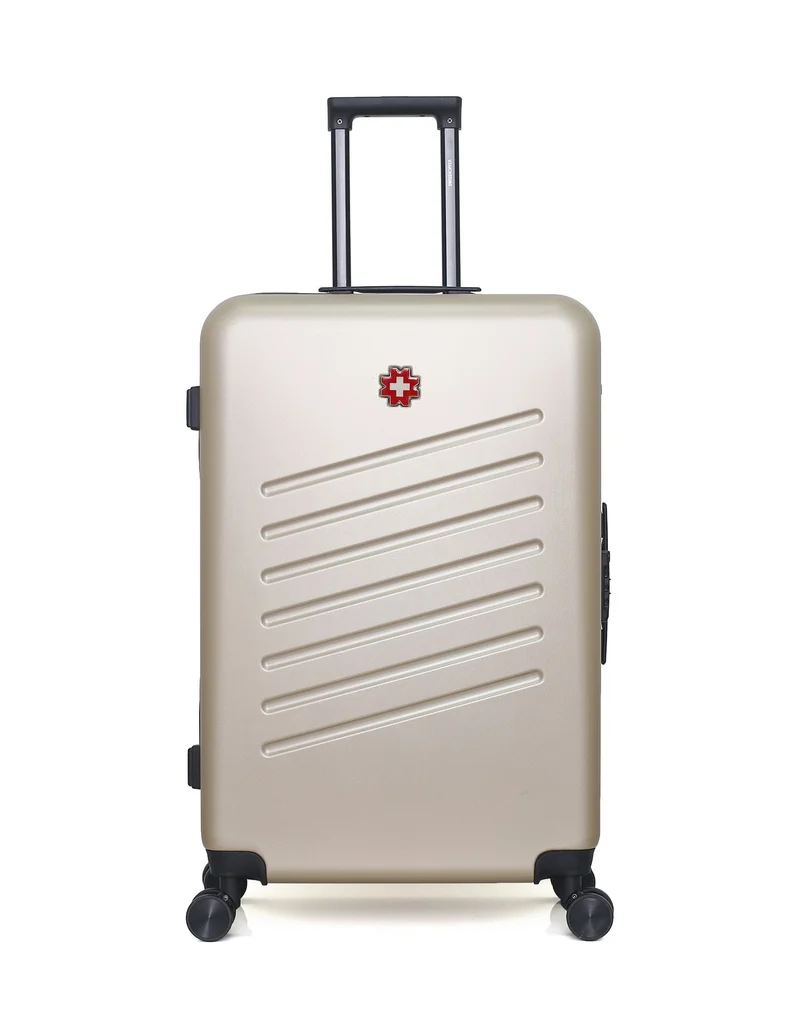 SWISS KOPPER – 3er-Pack – Großer Koffer, Handgepäck XXS und Kosmetikkoffer ZURICH