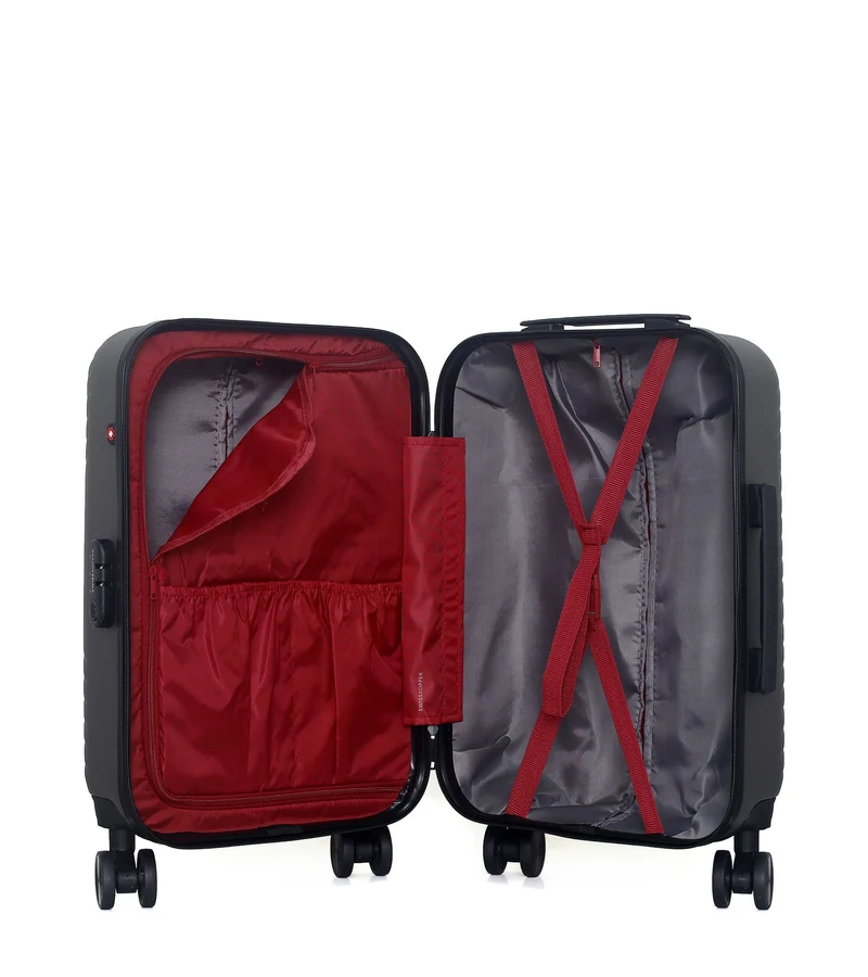 SWISS KOPPER – 3er-Pack – Großer Koffer, Handgepäck XXS und Kosmetikkoffer SPIEZ