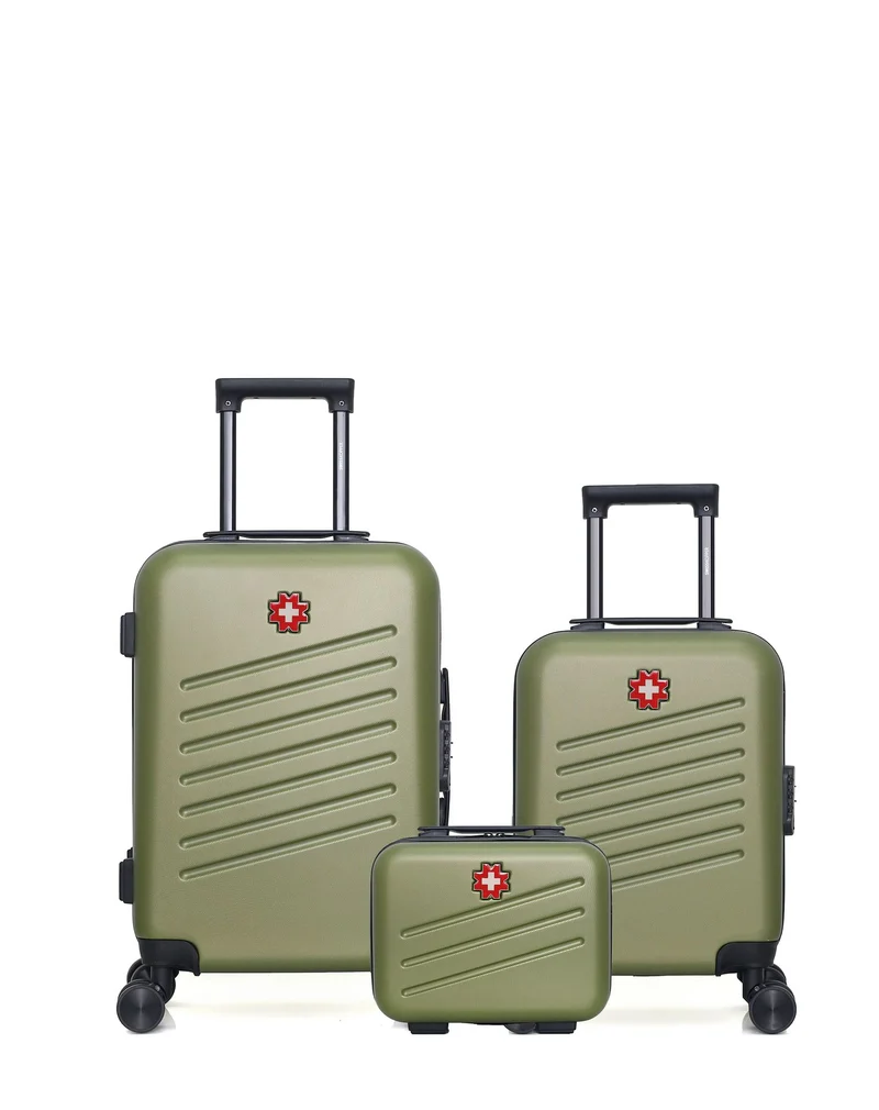 SWISS KOPPER – 3er-Pack – Handgepäck, Handgepäck XXS und Kosmetikkoffer ZURICH