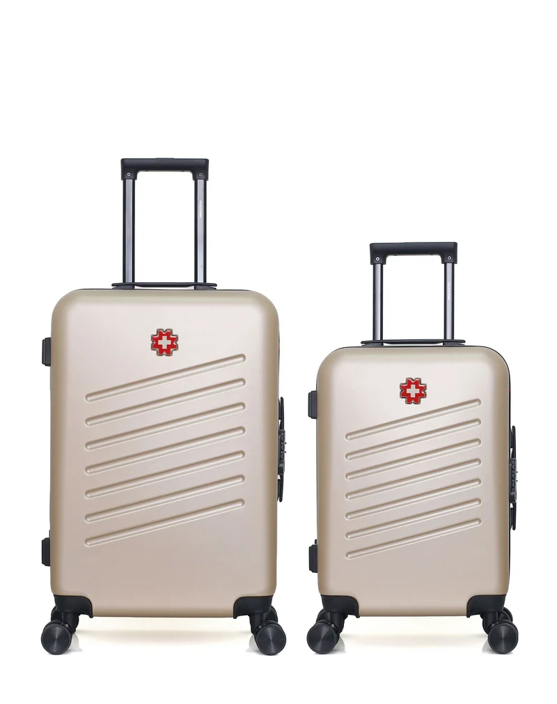SWISS KOPPER – 2er-Pack – Mittelgroßer Koffer und Handgepäck ZURICH