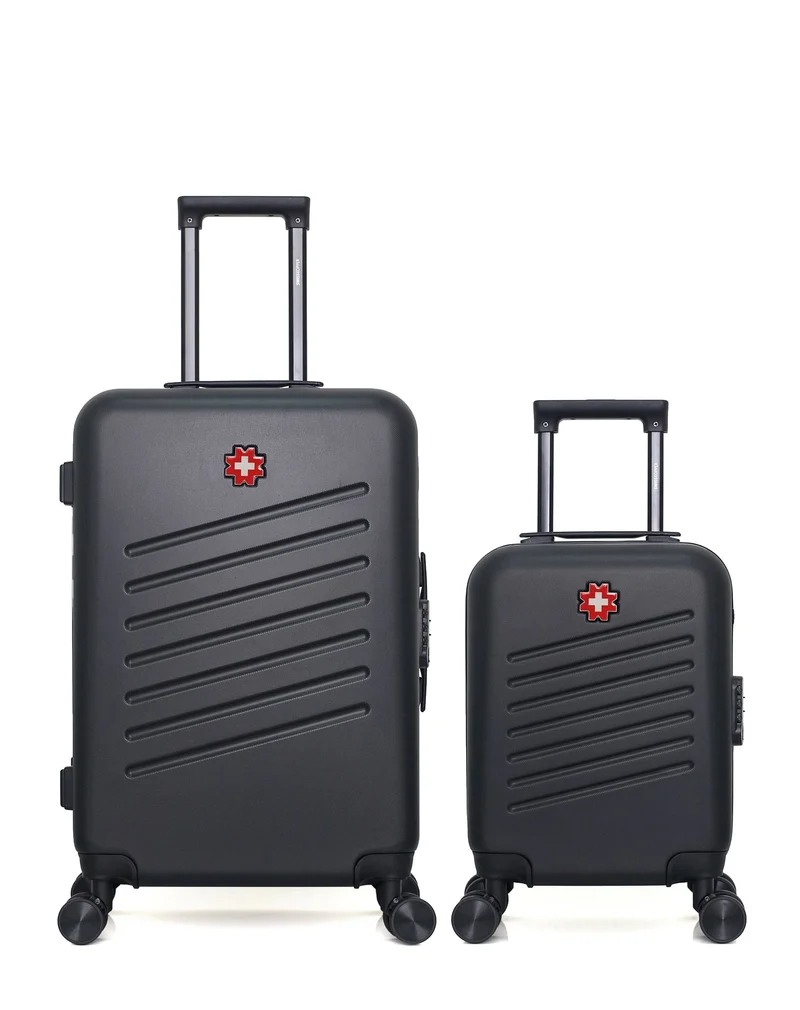 SWISS KOPPER – 2er-Pack – Mittelgroßer Koffer und Handgepäck XXS ZURICH