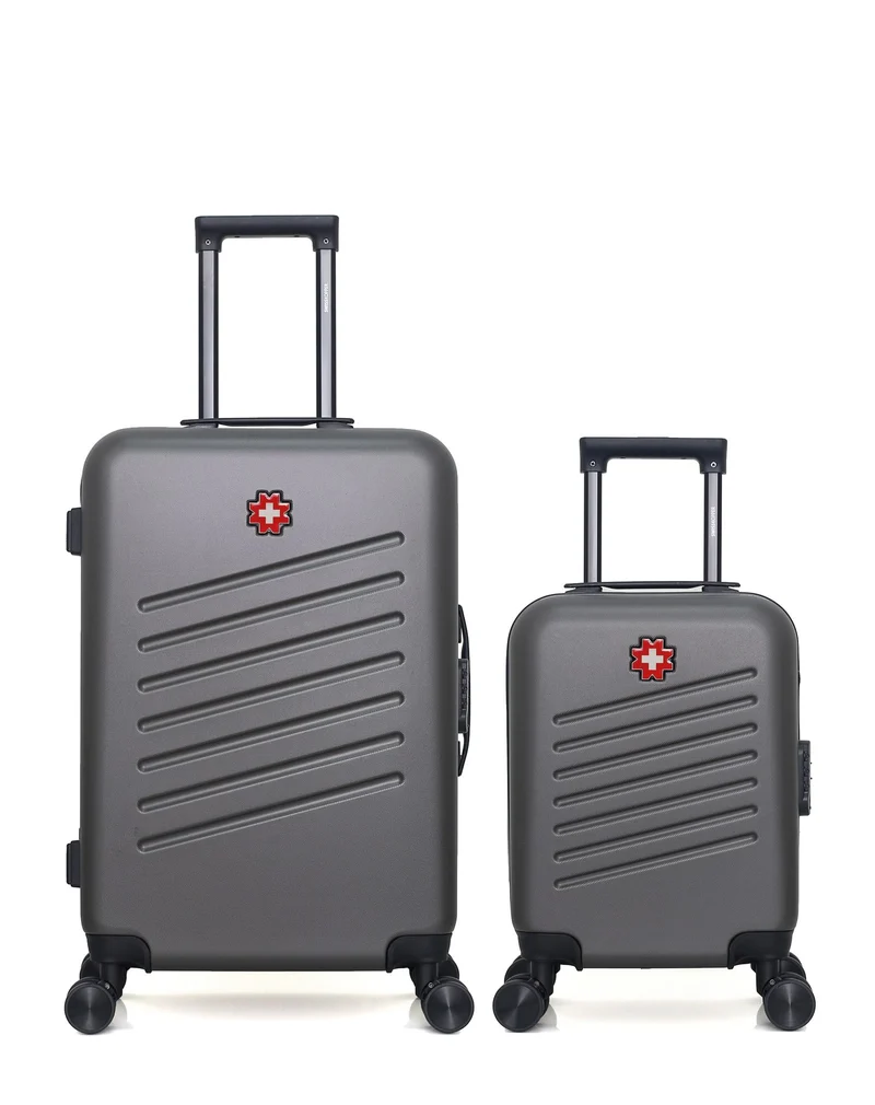 SWISS KOPPER – 2er-Pack – Mittelgroßer Koffer und Handgepäck XXS ZURICH