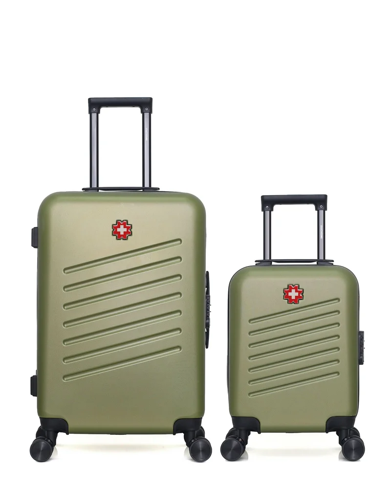 SWISS KOPPER – 2er-Pack – Mittelgroßer Koffer und Handgepäck XXS ZURICH