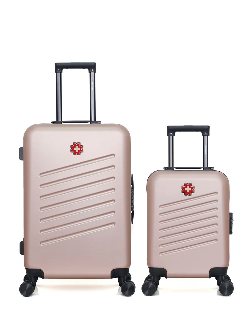 SWISS KOPPER – 2er-Pack – Mittelgroßer Koffer und Handgepäck XXS ZURICH
