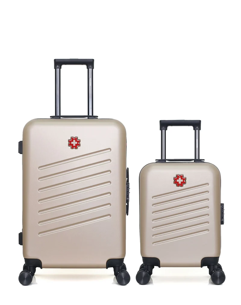 SWISS KOPPER – 2er-Pack – Mittelgroßer Koffer und Handgepäck XXS ZURICH